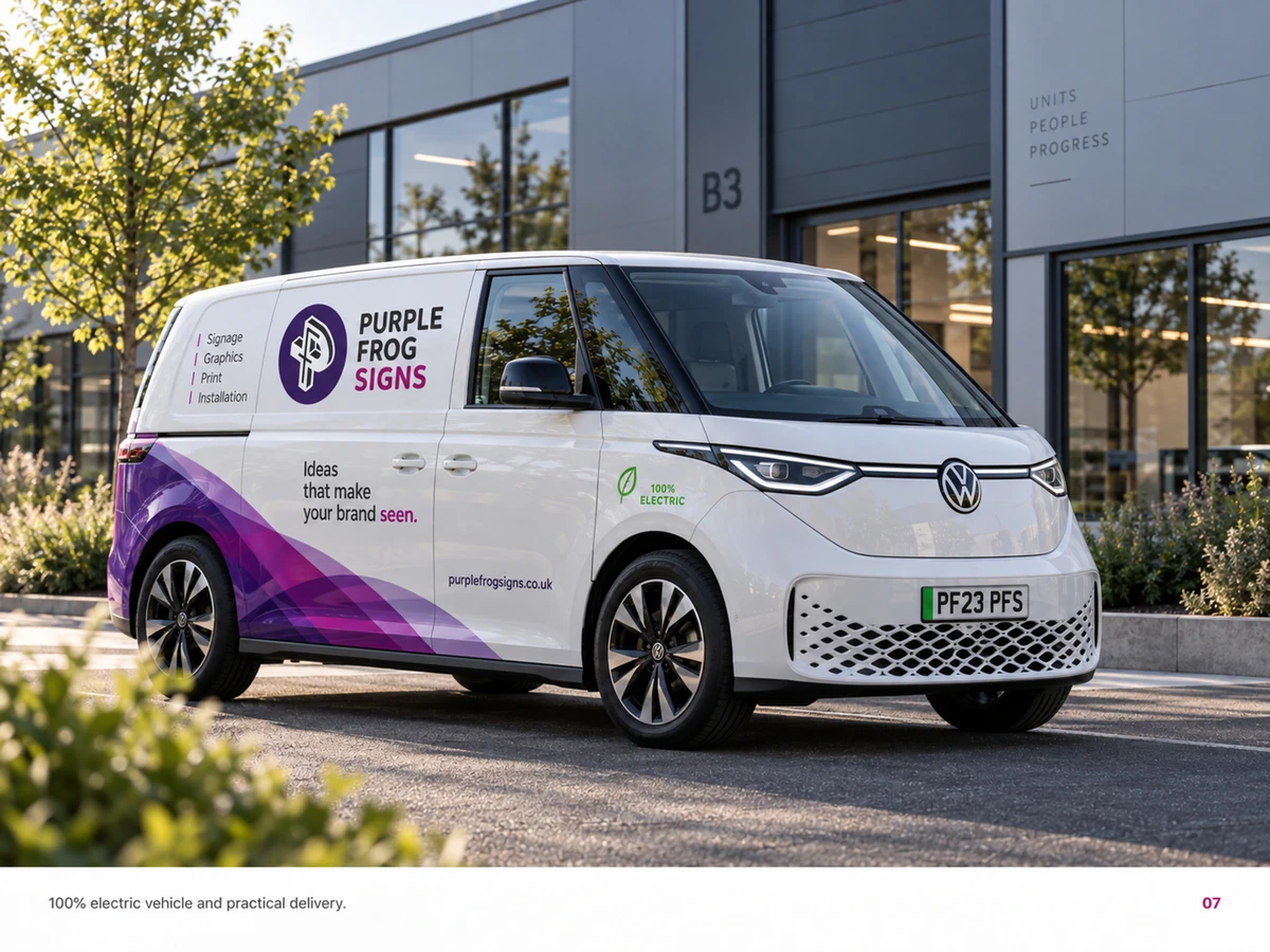 Page 7: 100% electric vehicle and practical delivery.
