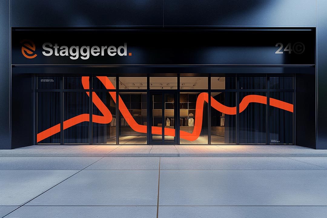 Staggered building mock-up