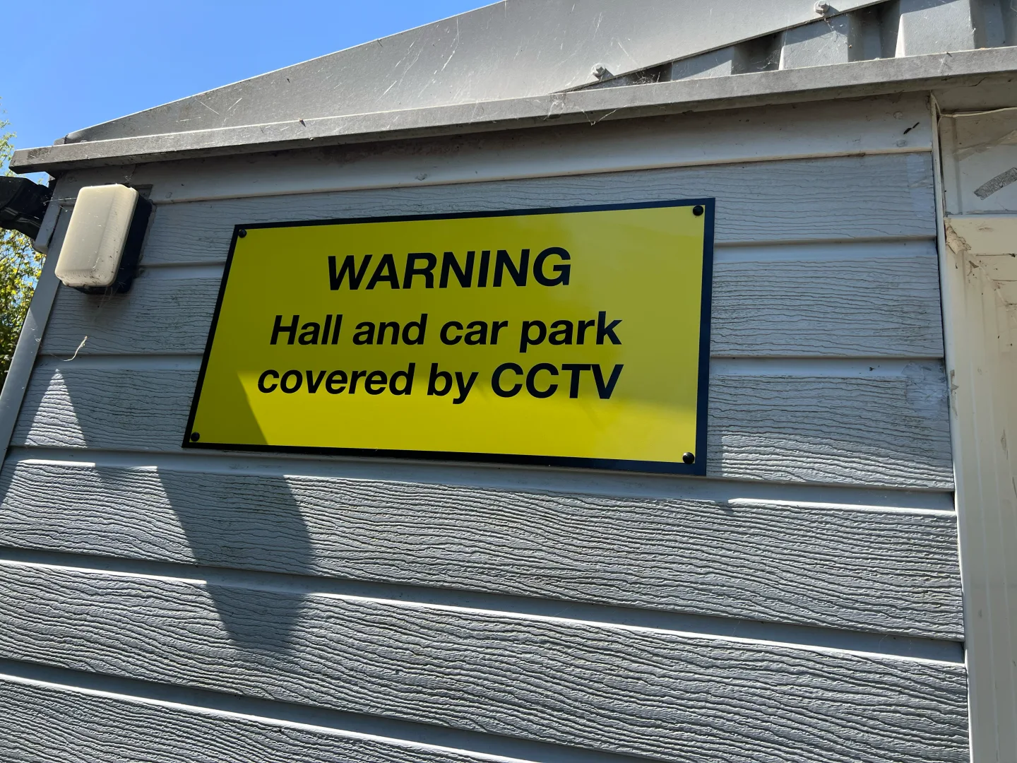 cctv-warning-sign-lydden-village-hall-car-park-kent